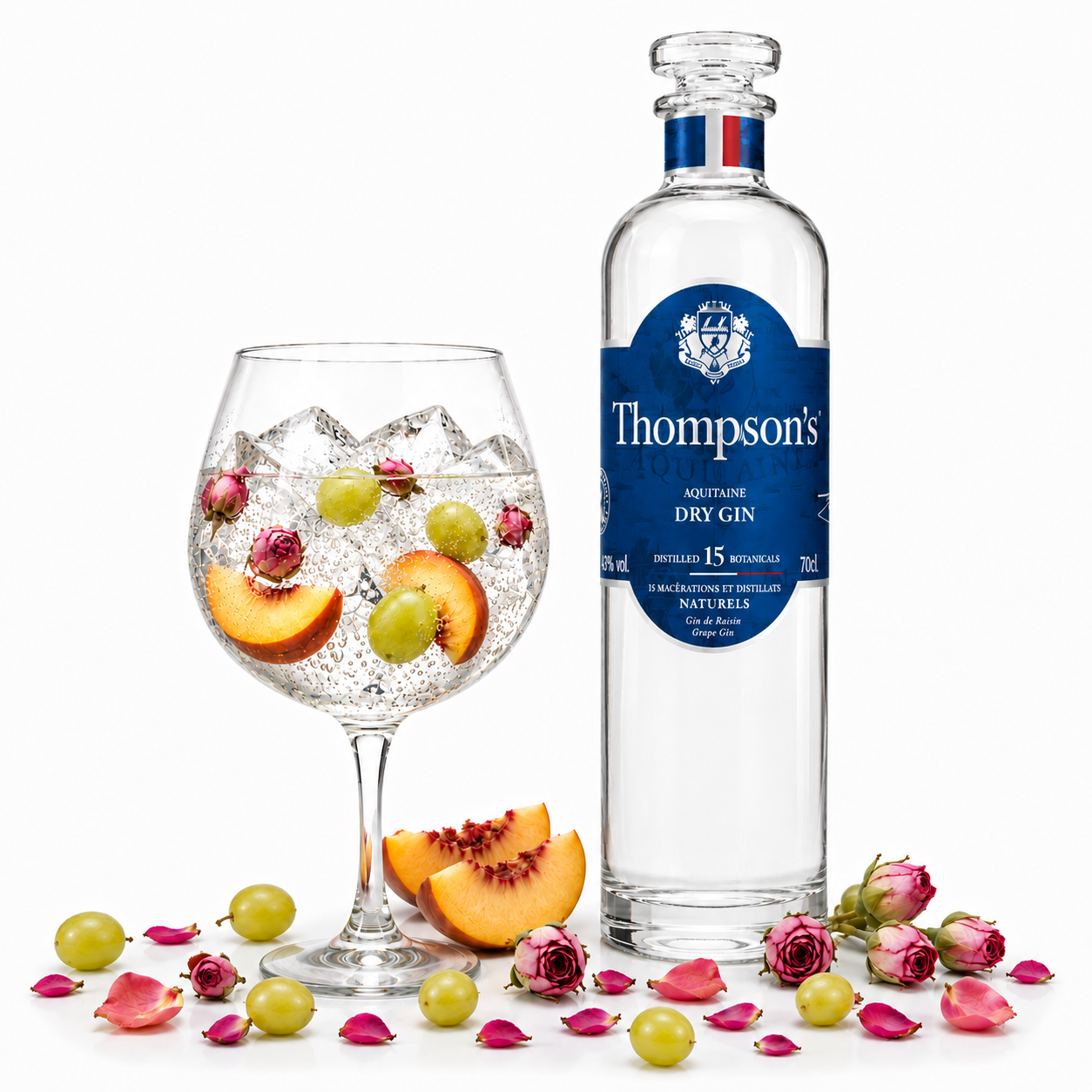 THOMPSON'S AQUITAINE GIN 43% 70CL